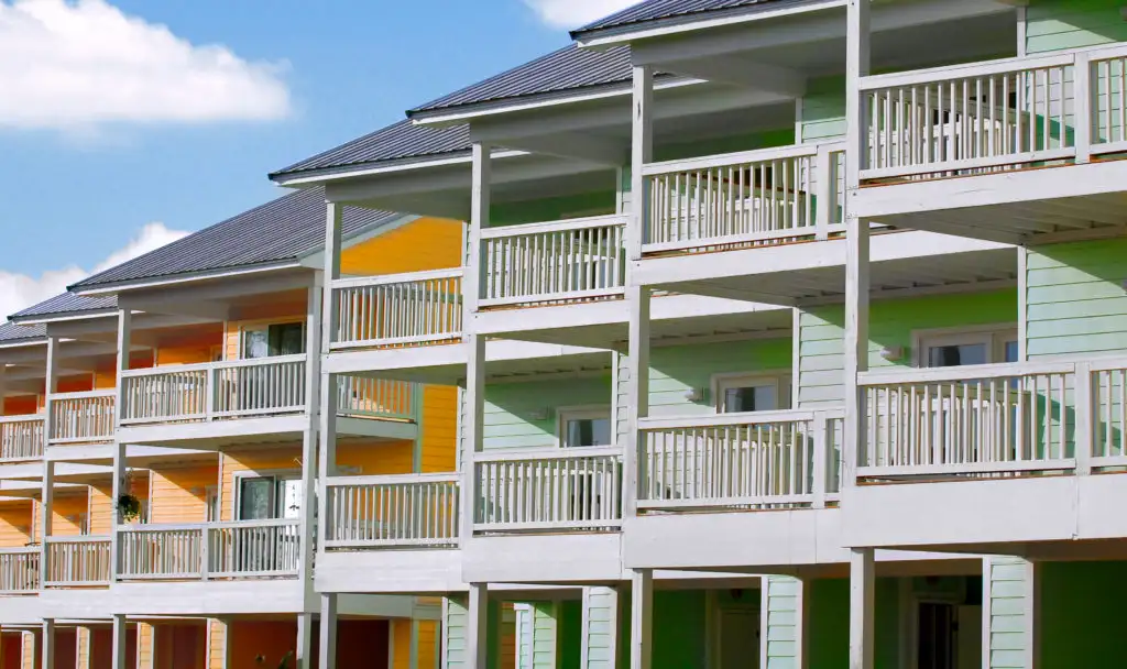 Colorful townhomes